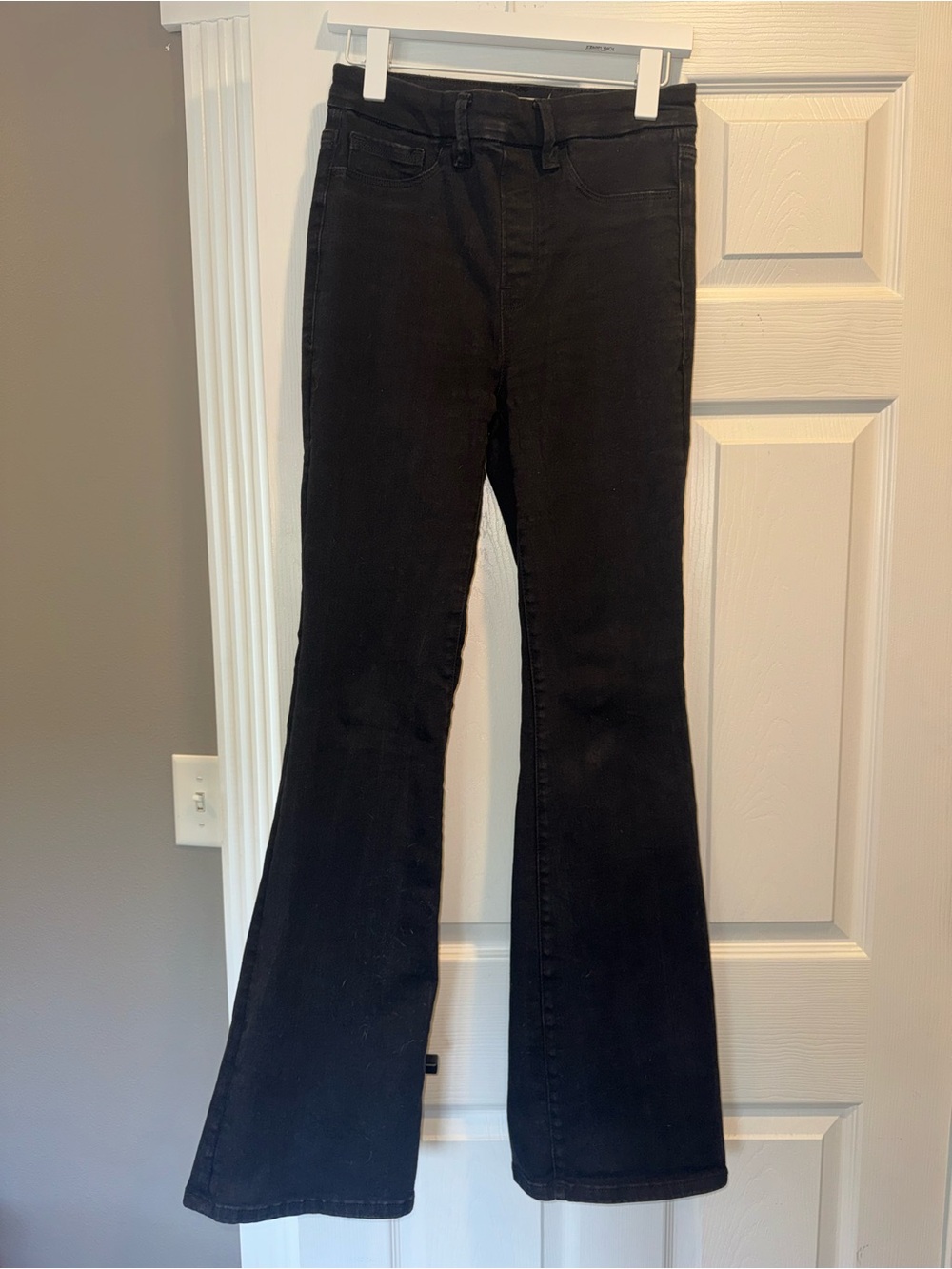 Good American Black Flare Jeans